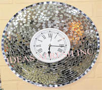 Mosaic Glass Wall Clock-7665